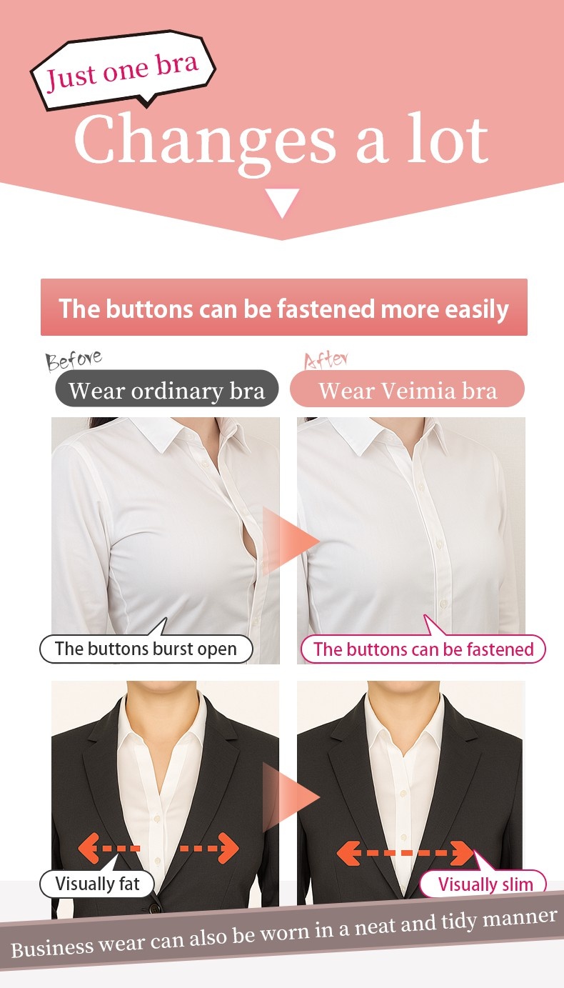 Breathable Honeycomb Cotton Cup Minimizer Bra Cross Double-Line Lifting Invisible Advanced VEIMIA