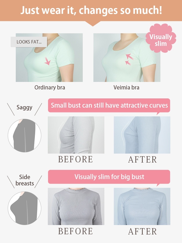 ​​Lifting Minimizer Bra For Big Breasts Anti-sagging, Ultra-thin Cooling Cup & Seamless Invisible Foundations Color For Beautiful Bust Silhouette VEIMIA​