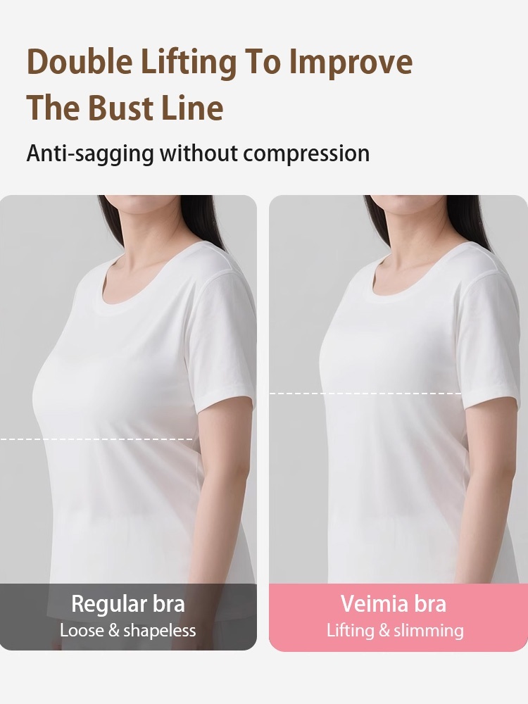 ​​Lifting Minimizer Bra For Big Breasts Anti-sagging, Ultra-thin Cooling Cups & Seamless Invisible Foundations Color For Beautiful Bust Silhouette VEIMIA​
