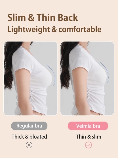 Lifting Minimizer Bra For Big Breasts Anti-sagging, Ultra-thin Cooling Cup & Seamless Invisible Foundations Color For Beautiful Bust Silhouette VEIMIA​