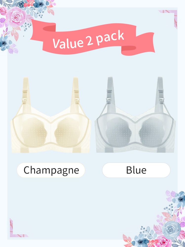 Lightweight Cooling Nursing Bra With Breathable Mesh & Petal Pads, Soft Lift Anti-Sagging & Baby-friendly