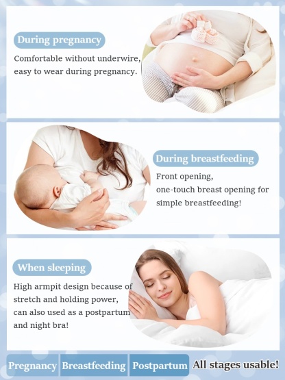 Lightweight Cooling Nursing Bras With Breathable Mesh & Petal Pads, Baby-friendly VEIMIA