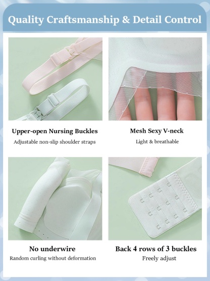 Lightweight Cooling Nursing Bras With Breathable Mesh & Petal Pad, Baby-friendly VEIMIA