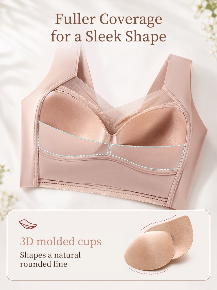 VEIMIA Lightweight Minimizer Bra for Large Busts With an Ultra-thin Soft Feel, Smooth Sides & All-day Comfort
