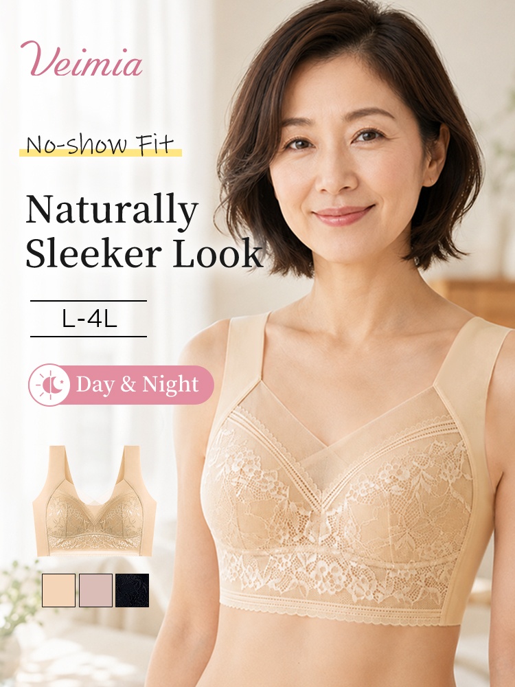 VEIMIA Lightweight Minimizer Bra for Large Busts With an Ultra-thin Soft Feel, Smooth Sides & All-day Comfort
