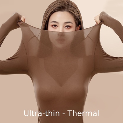 Ultra Thin Long Sleeve Shirt Thermal Underwear Set Hyaluronic Acid Long Johns VEIMIA
