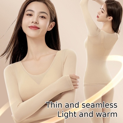 Long Sleeve Shirt Thermal Underwear Set Hyaluronic Acid Moisturizing VEIMIA