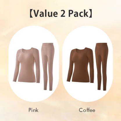 VEIMIA Ultra Thin Long Sleeve Shirt Thermal Underwear Set Hyaluronic Acid Moisturizing Long Johns