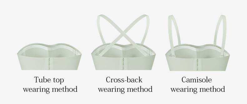 Wireless Invisible Strapless Bra Breathable Seamless Tube Top Bra With Stable Support VEIMIA