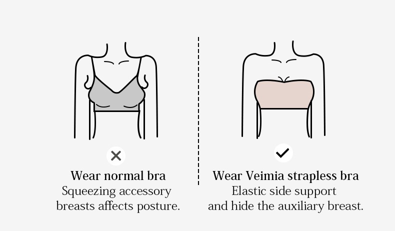 Breathable Wireless Invisible Strapless Bra Seamless Tube Top Bras VEIMIA