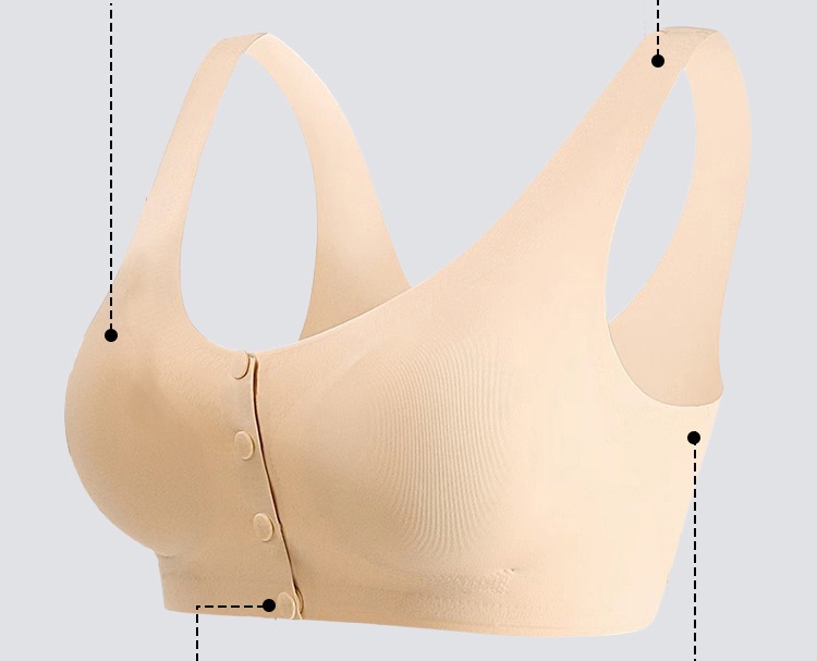 Seamless Front Closure Mastectomy Bra With Pockets For Womens Breast Prosthesis 3D Cutting VEIMIA