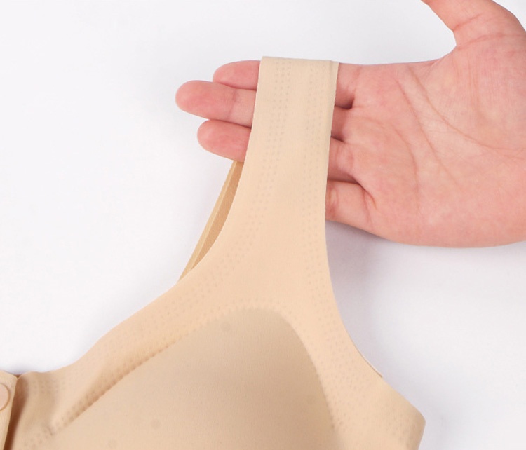 Convenient Front Closure Breathable Mastectomy Bras For Breast Prosthesis Wide Elastic Straps Wirefree VEIMIA