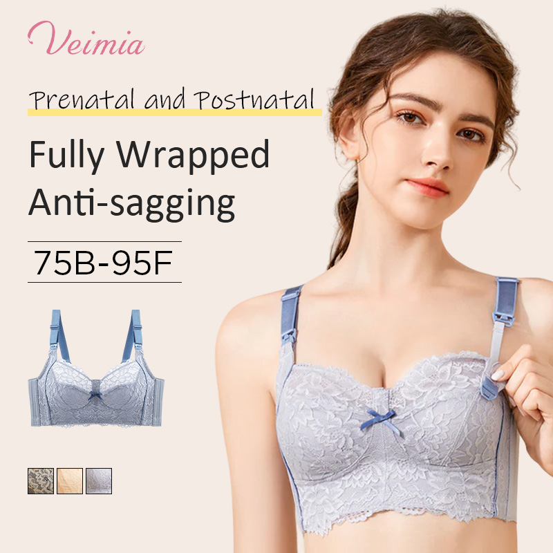 Supportive Maternity Lace Nursing Bra VEIMIA