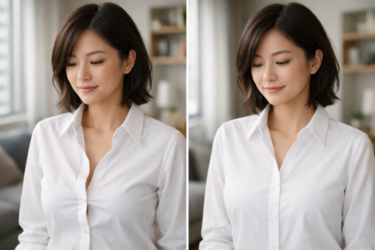 minimizer bra before and after under shirt makes big boobs look smaller naturally