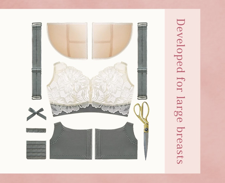 Plus Size Minimizer Bra The Most Cute and Beautiful Lace Bra For Refreshing & Slimming VEIMIA