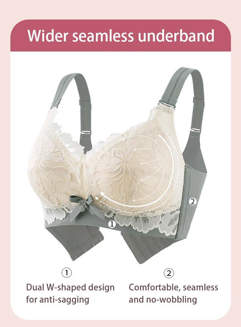 Plus Size Minimizer Bras Most Cute and Beautiful Lace Bra Wide Seamless Underband VEIMIA