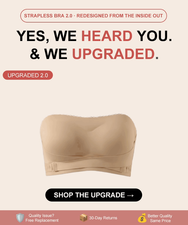 VEIMIA Non-slip Strapless Bra Fine-tuned For Better Support & Softer Fit