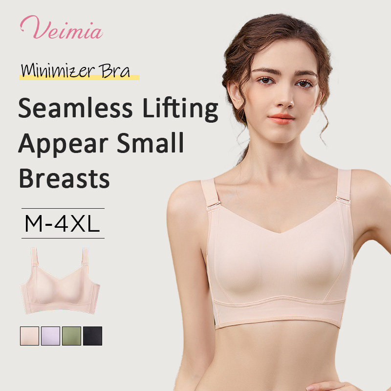 Breast Minimizing Non-marking Skin-friendly Push Up Bra VEIMIA