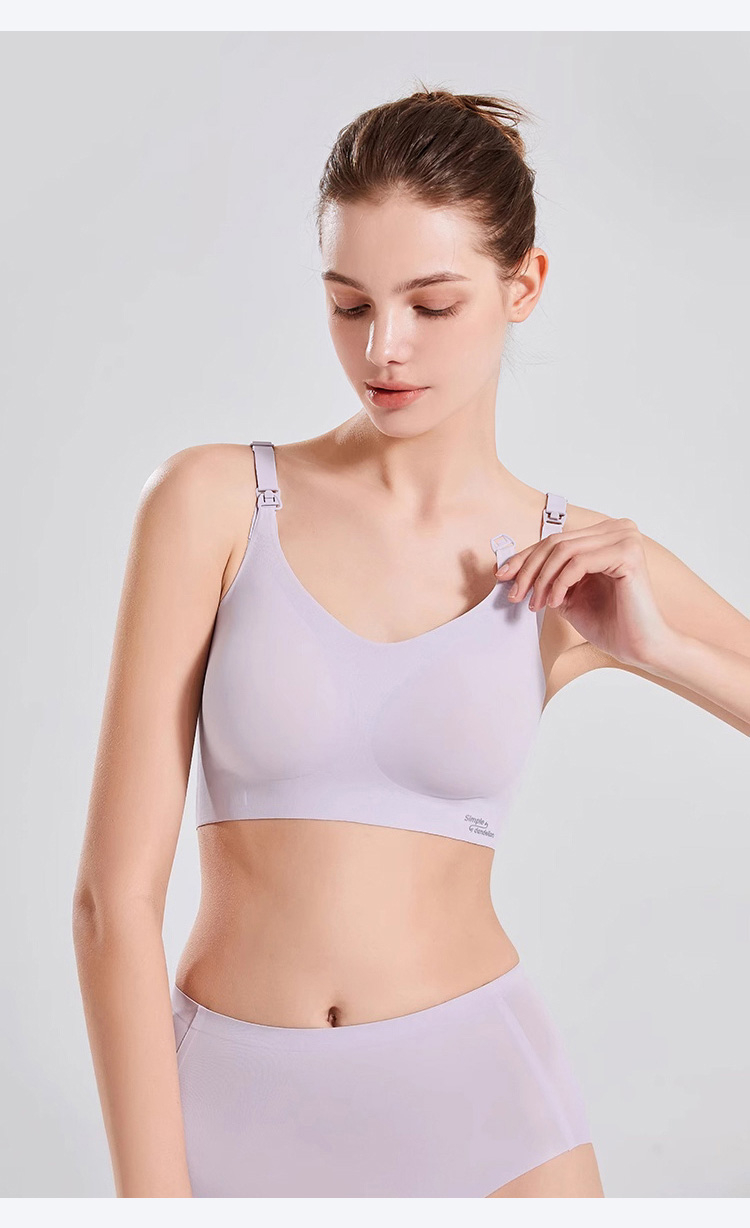 Soft Seamless Comfort Wireless Nursing Bras Easy For Breastfeeding VEIMIA