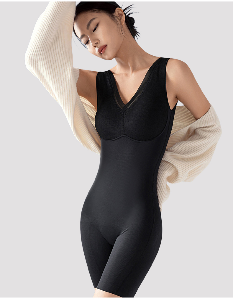 One-piece Bodysuit Targeted Compressions For Full-bodies Shaping With Built-in Underwear VEIMIA
