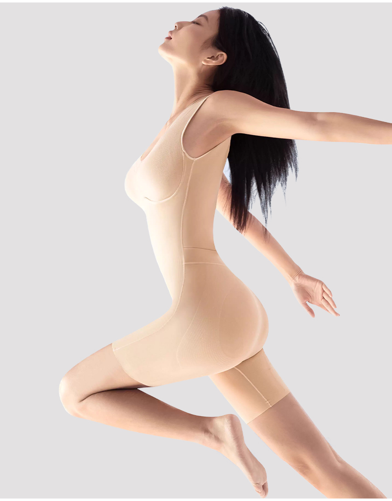 One-piece Bodysuit Targeted Compressions For Full-body Shaping With Built-in Underwears VEIMIA
