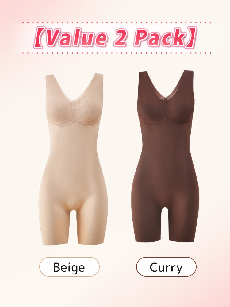 Innovative One-piece Bodysuit Targeted Compression For Full-body Shaping With Built-in Underwear VEIMIA