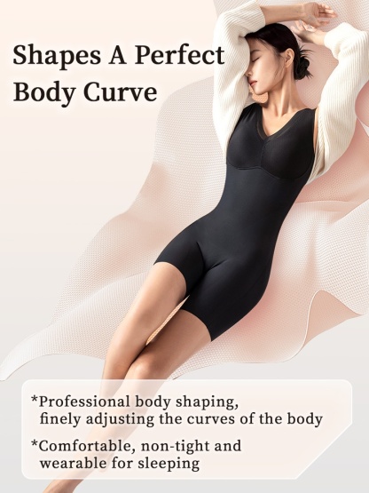 One-piece Bodysuits Targeted Compression For Full-body Shaping With Built-in Underwears VEIMIA