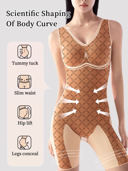 One-piece Bodysuit Targeted Compression For Full-body Shapings With Built-in Underwears VEIMIA