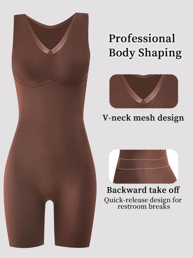 One-piece Bodysuits Targeted Compression For Full-bodies Shapings With Built-in Underwears VEIMIA