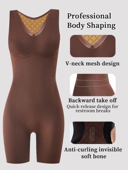 One-piece Bodysuits Targeted Compression For Full-bodies Shapings With Built-in Underwears VEIMIA