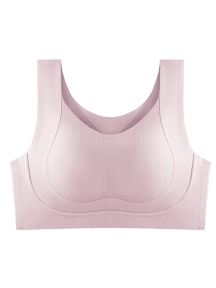 VEIMIA Comfortable Wireless Cami Bra No Buckles, One Piece Breast