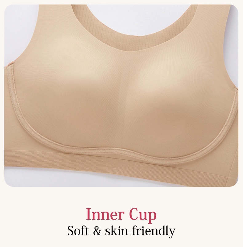 Close-up of smooth inner cup and curved underbust seam VEIMIA