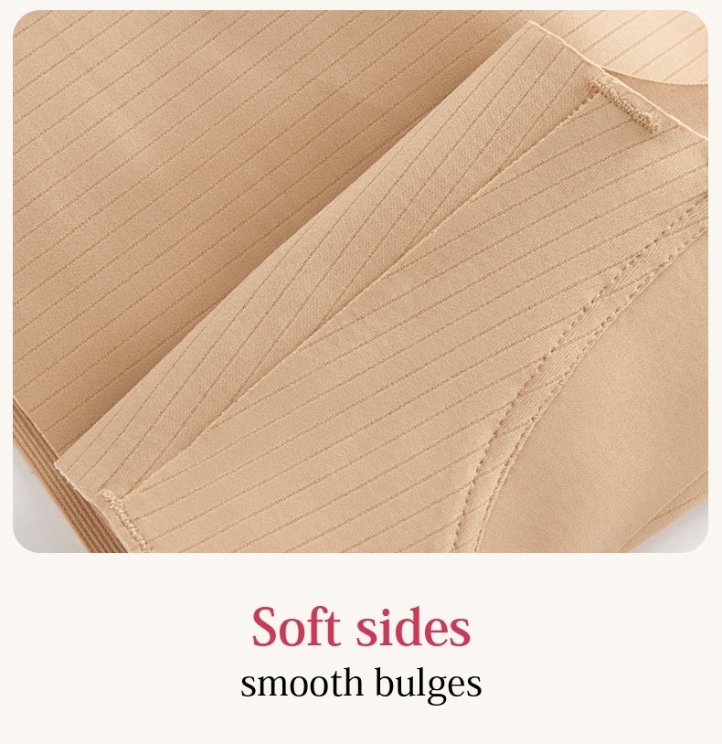 Close-up of soft ribbed side panel with smooth layered construction VEIMIA