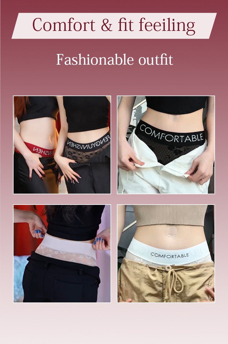 Comfortable Lace Panties Ultra Soft Skin-Friendly Fabric High Elastic Waistband VEIMIA
