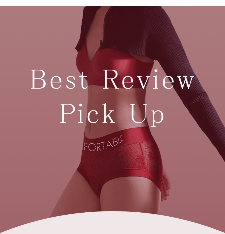 Skin-Friendly Fabric Ultra Soft Lace Panties with Comfortable High Elastic Waistband VEIMIA