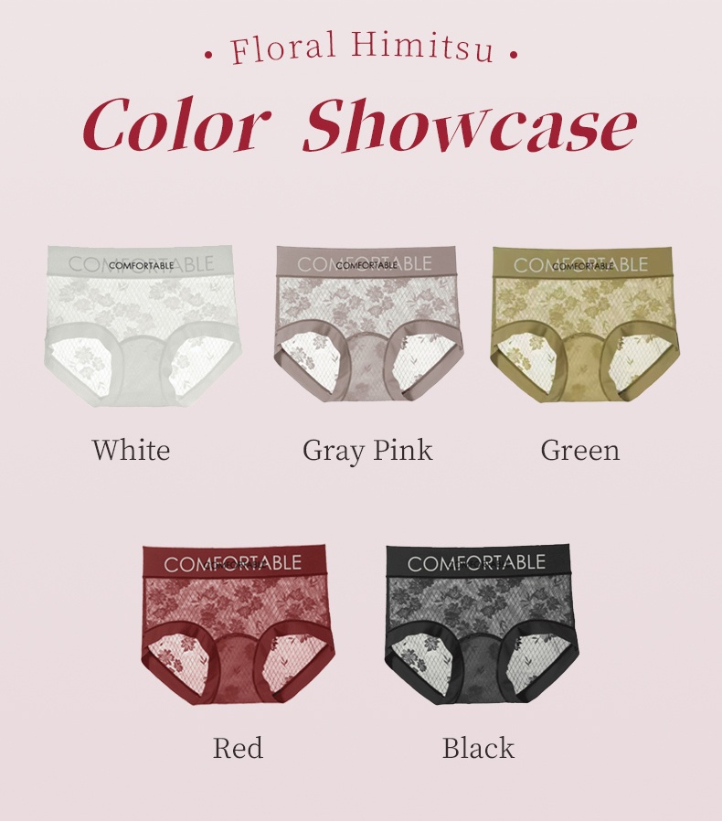 Sexy Lace Panties Comfortable High Elastic Waistband & Ultra Soft Fabric VEIMIA