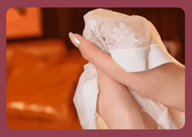 Skin-Friendly & Ultra Soft Fabric Comfortable Elastic Waist Lace Panties VEIMIA