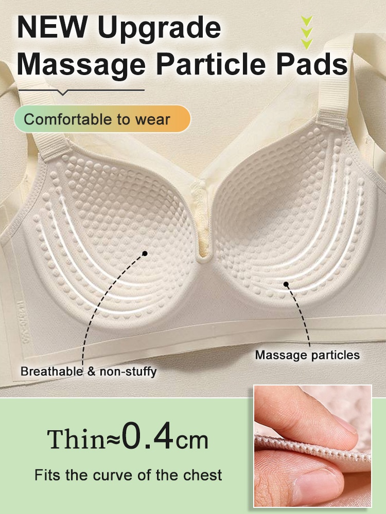 Plus Size Bra 3D Wireless Lift & Anti-saggings, Full-cover Slimming Cups For Sleek Looks VEIMIA