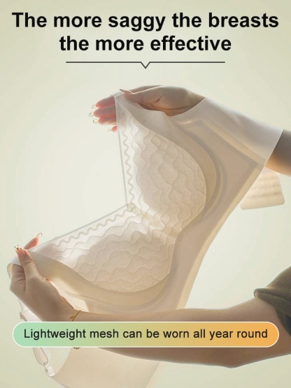 Plus Size Bra 3D Wireless Lifts & Anti-sagging, Full-cover Slimming Cup For Sleek Looks VEIMIA