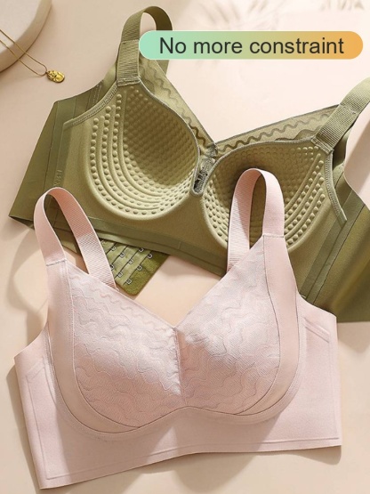 Plus Size Bra 3D Wireless Lift & Anti-sagging, Full-cover Slimming Cups For Sleek Looks VEIMIA