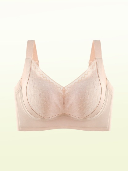 Plus Size Bra 3D Wireless Lifts & Anti-sagging, Full-cover Slimming Cups For Sleek Looks VEIMIA