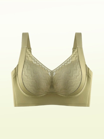 Plus Size Bra 3D Wireless Lift & Anti-sagging, Full-cover Slimming Cups For Sleek Look VEIMIA