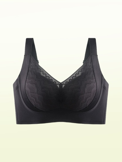 Plus Size Bra 3D Wireless Lift & Anti-saggings, Full-cover Slimming Cups For Sleek Look VEIMIA