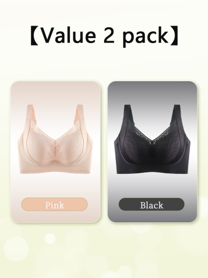 Plus Size Bra 3D Wireless Lift & Anti-sagging, Full-cover Slimming Cup For A Sleek Look VEIMIA
