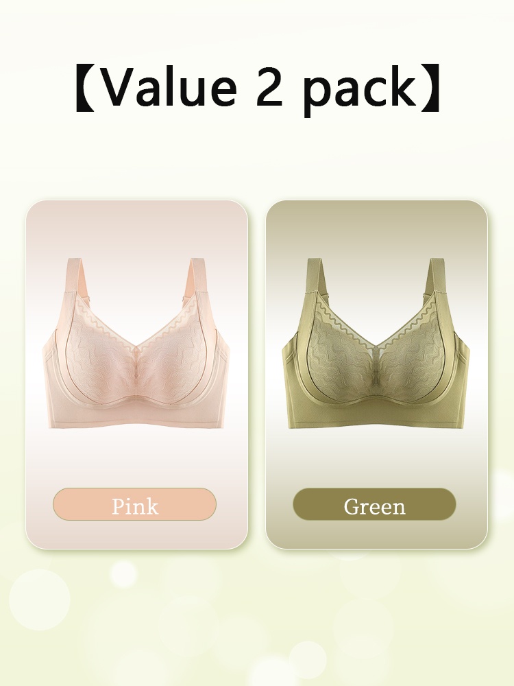 Plus Size Bras 3D Wireless Lift & Anti-sagging, Full-cover Slimming Cups For A Sleek Looks VEIMIA