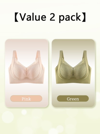 Plus Size Bras 3D Wireless Lift & Anti-sagging, Full-cover Slimming Cups For A Sleek Looks VEIMIA