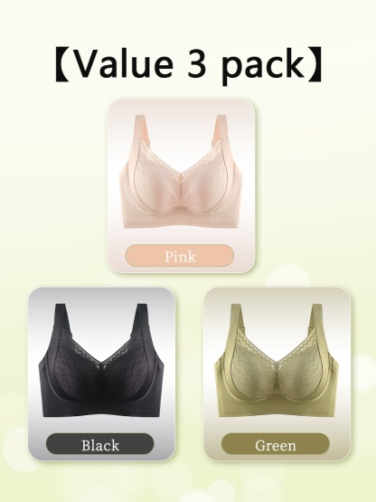Plus Size Bra 3D Wireless Lift & Anti-sagging, Full-cover Slimming Cups For Sleek Looks VEIMIA
