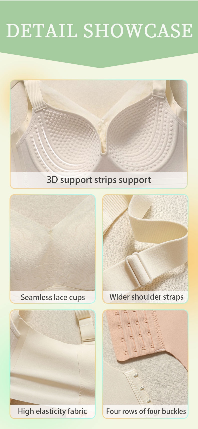 Plus Size Bra 3D Wireless Lift & Anti-sagging, Full-cover Slimming Cups For Sleek Looks VEIMIA