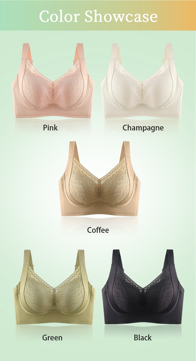 Plus Size Bras 3D Wireless Lift & Anti-sagging, Full-cover Slimming Cup For A Sleek Look VEIMIA
