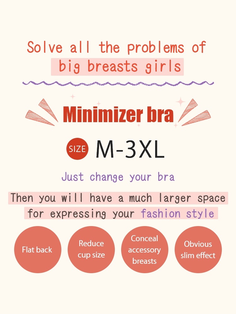 Ultra-Comfort Minimizer Bra Seamless Anti-Sagging Soft Support Nursing Friendly VEIMIA